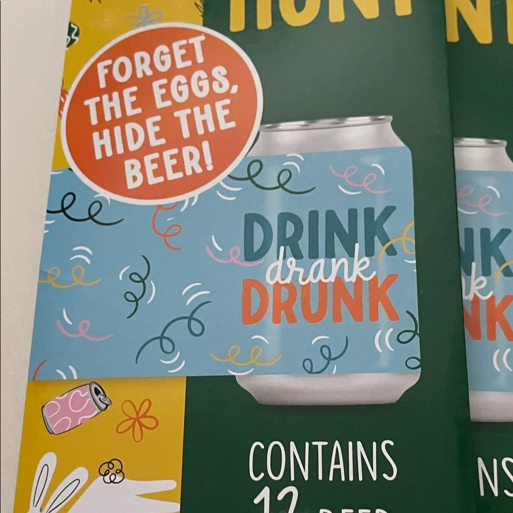 Six Easter Egg Blue 'Beer Hunter' Can Holders & Three Can Wraps - 12-Pack